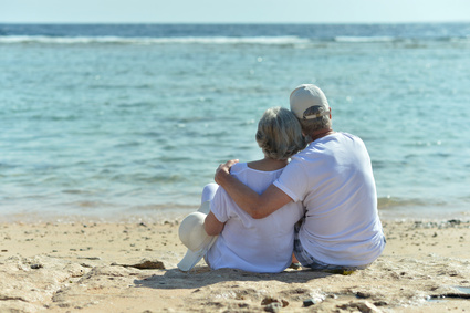 elders at the beach